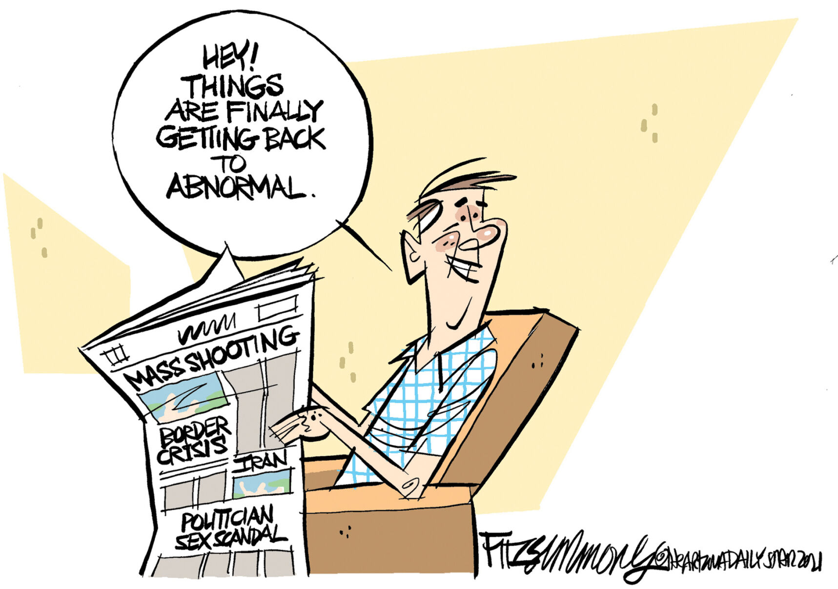 Daily Fitz Cartoon: America returns